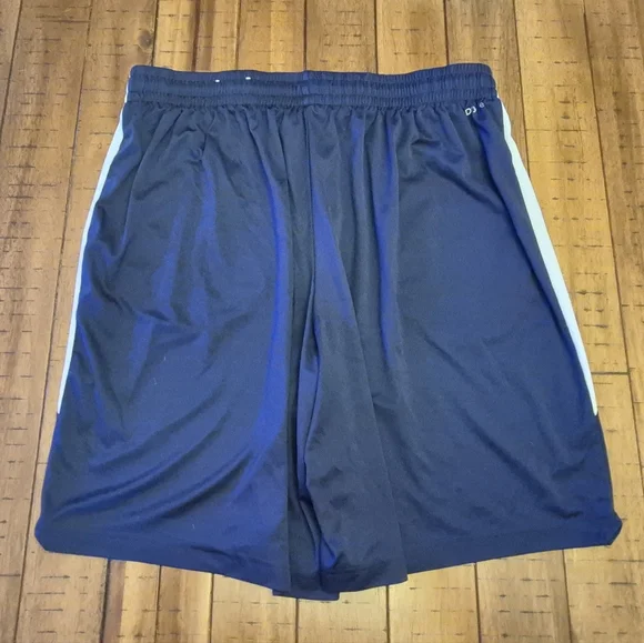 Men's Navy Blue And White Athletic Shorts - Picture 4 of 4